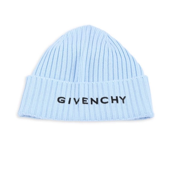 GIVENCHY LOGO RIBBED BEANIE HAT - Picture 2 of 5